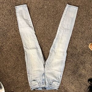 Guess Blue Skinny Jeans with Distressed Vintage Look